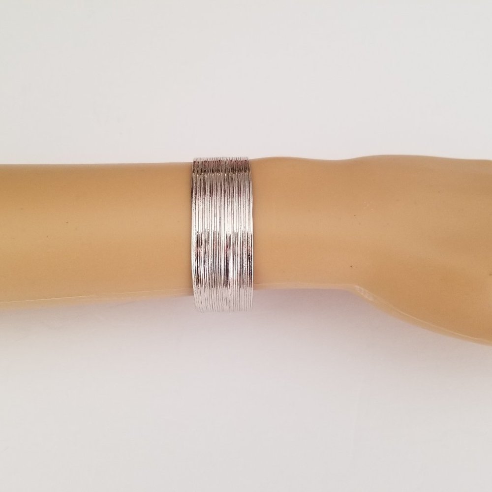 Wide Sterling Silver Cuff Bracelet